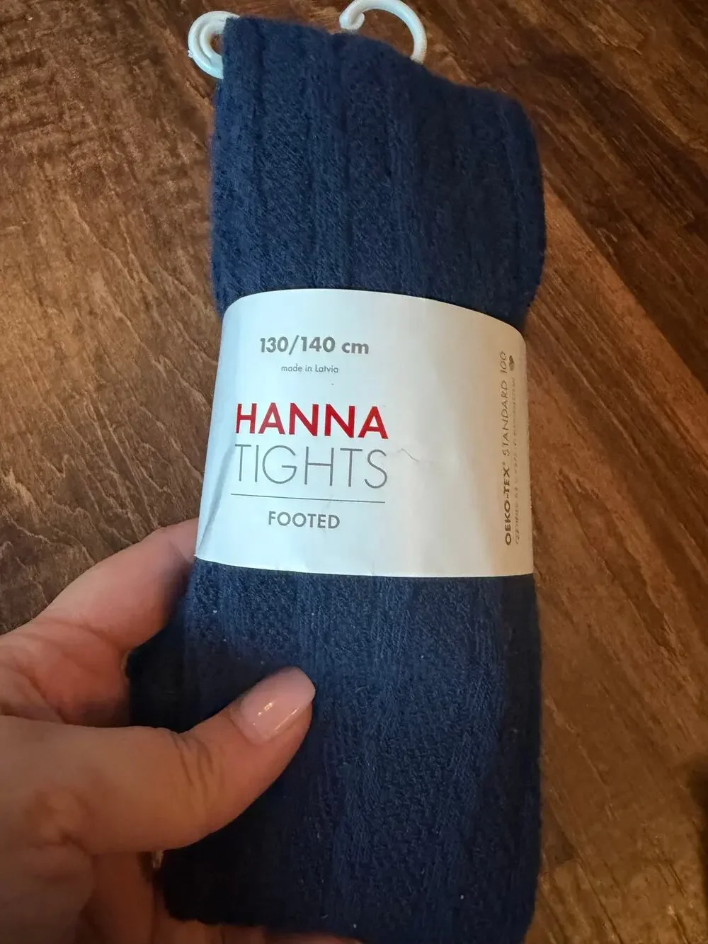 Hanna Andersson 130/140 navy tights NEW two pair